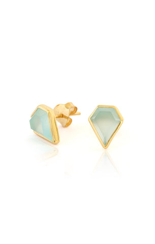 Gem Aqua Stud Earrings