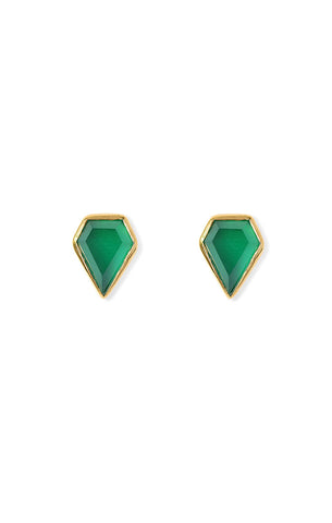 Gem Green Stud Earrings