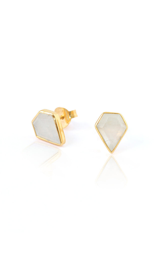 Gem Moonstone Stud Earrings