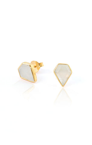 Gem Moonstone Stud Earrings