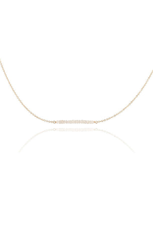 Bar Gemstone Gold Necklace