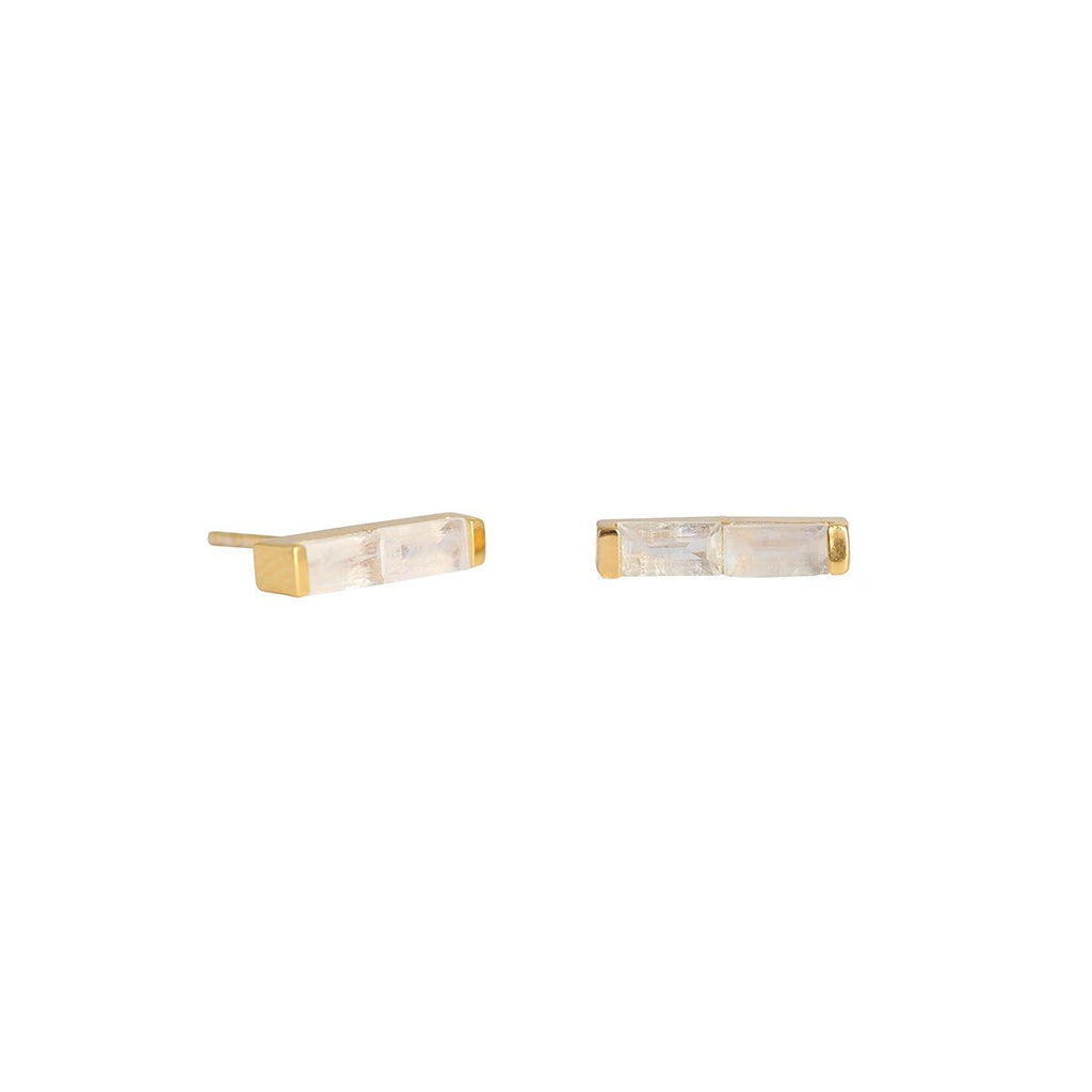 Moonstone Double Channel Studs