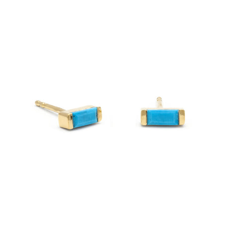 Channel Turquoise Studs