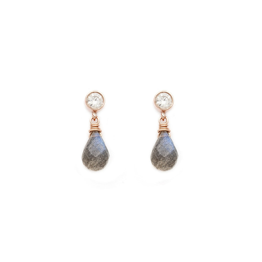 Drip Drop Labradorite Studs