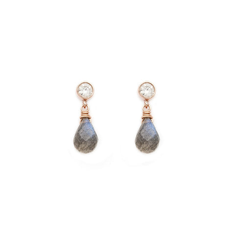 Drip Drop Labradorite Studs