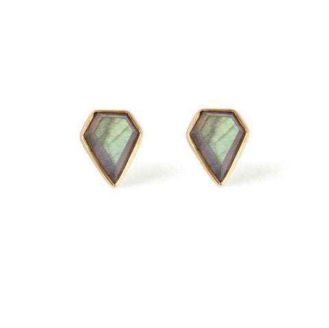 Gem Labradorite Stud Earrings