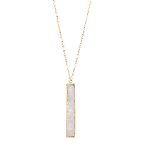Joni Moonstone Bar Necklace