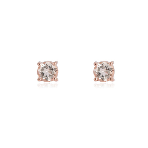 White Topaz Petite Prong Studs