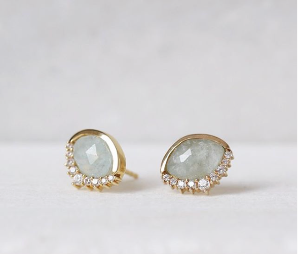 Anni Aquamarine Studs