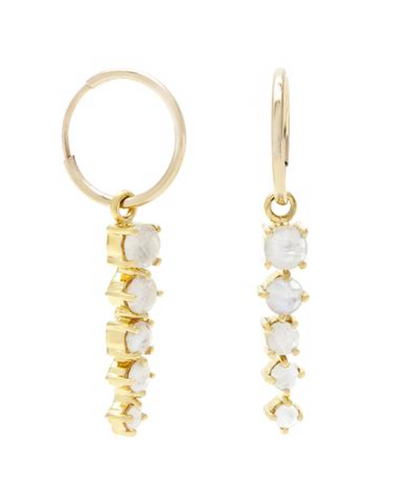 Celeste Moonstone Hoops