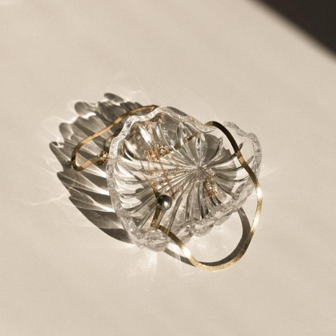 Herringbone Mother Necklace 14K