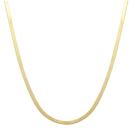 Herringbone Mother Necklace 14K
