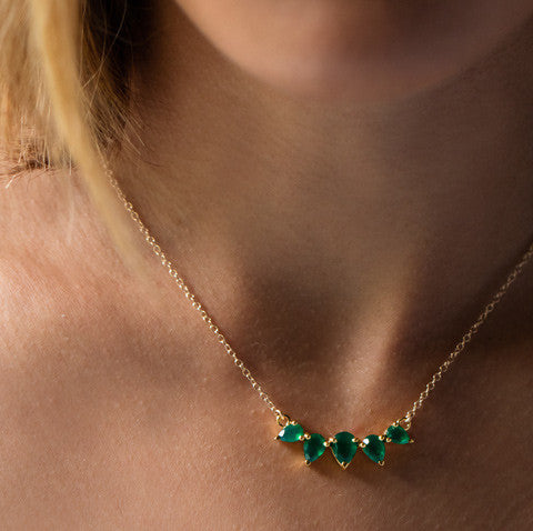 Sunny Emerald Onyx Necklace