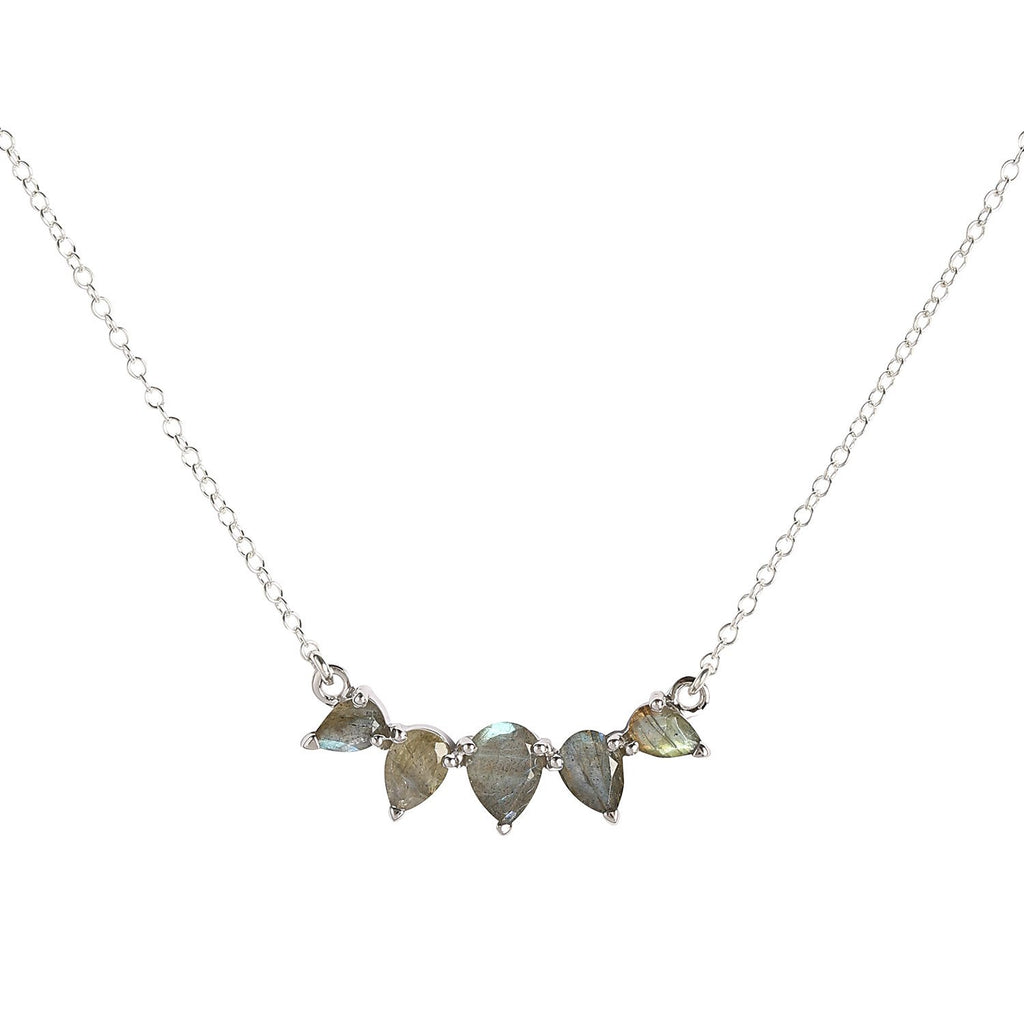 Sunny Labradorite Silver Necklace