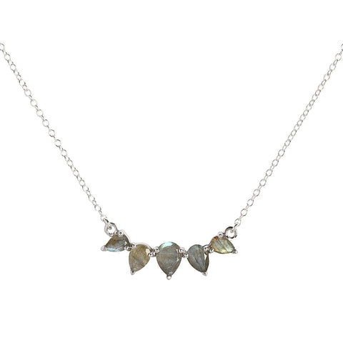 Sunny Labradorite Silver Necklace