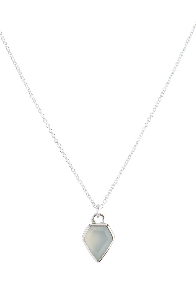 Gem Aqua Chalcedony Necklace