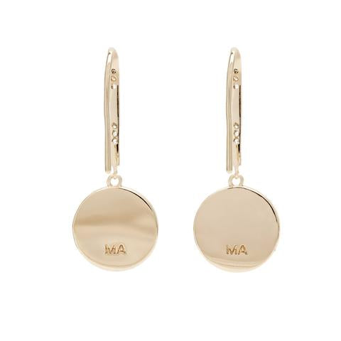Roux Enamel Earrings Moonstone
