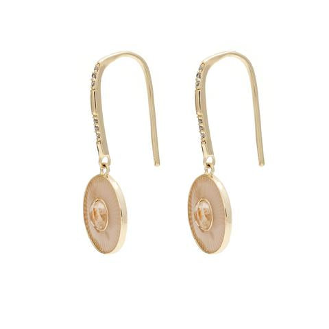 Roux Enamel Earrings Moonstone
