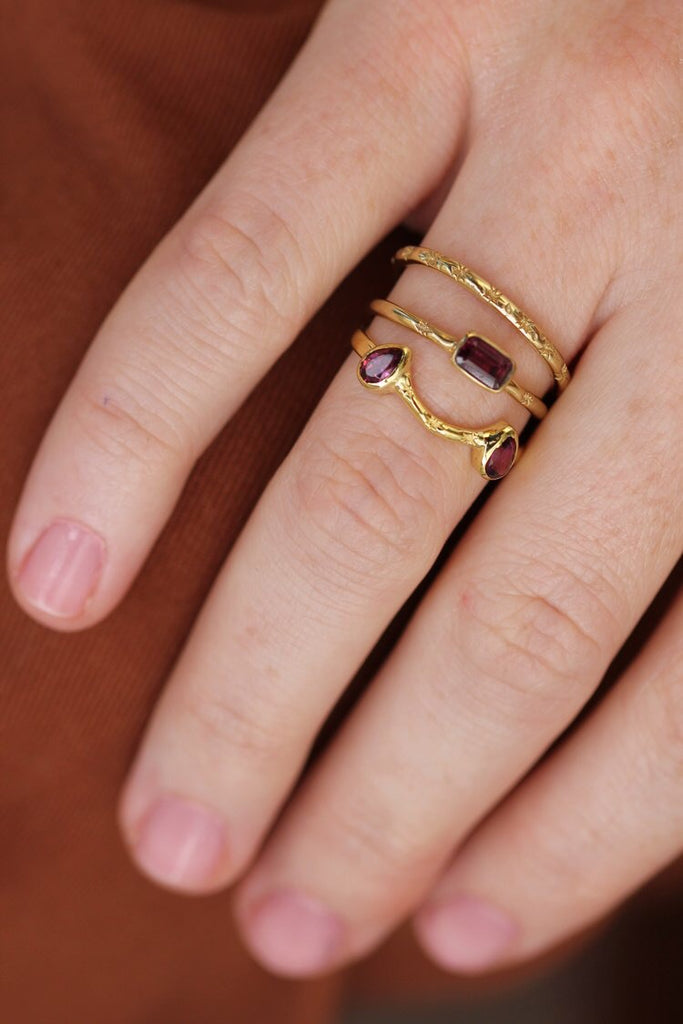 Mecca Ring - Rhodolite/Gold