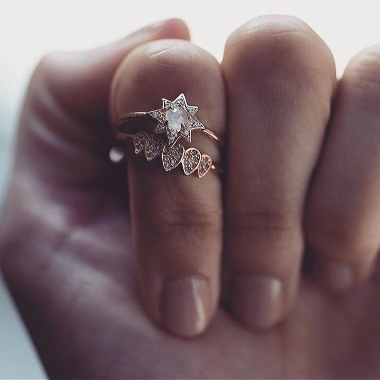 Starburst Stacking Ring - Turquoise