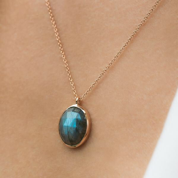 Cameo Necklace - Labradorite