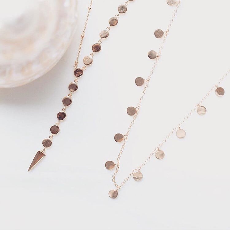 Mini Disc Necklace Gold