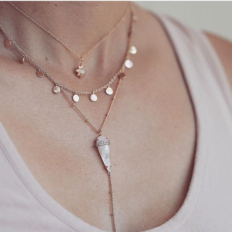 Mini Disc Necklace Gold