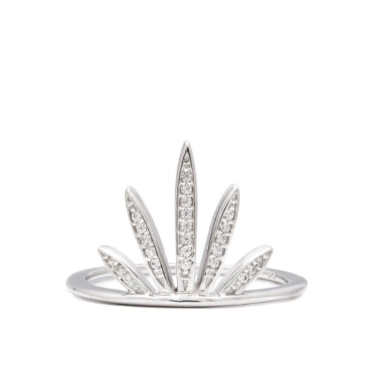 Pavé Fan Ring - Silver