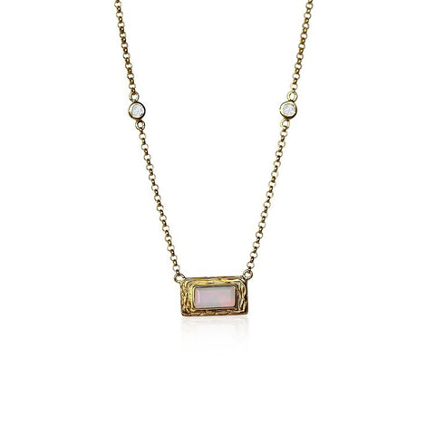 Glastonbury Necklace - Opal/Gold