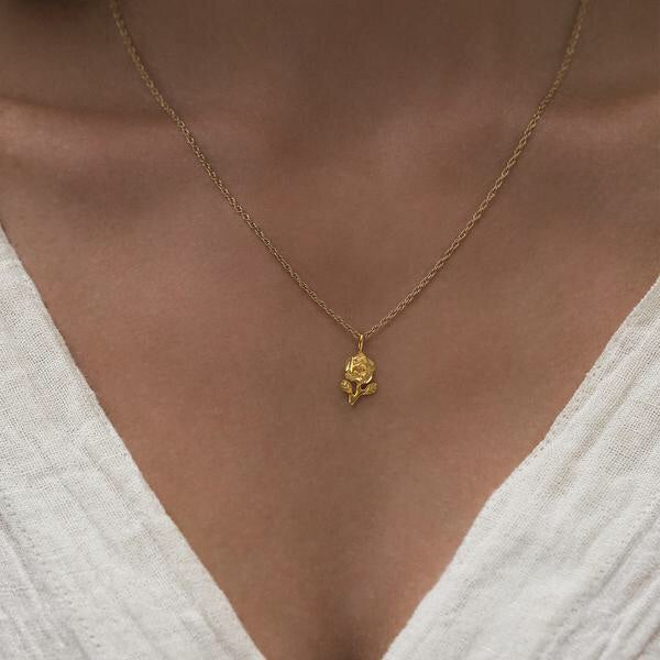 Rose Necklace - Gold