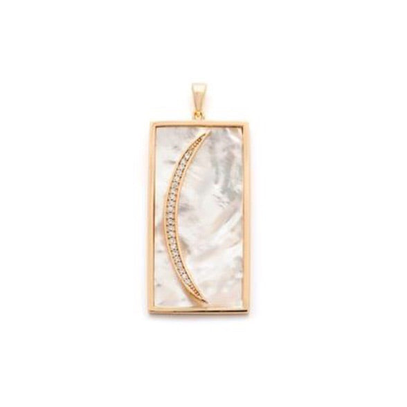 Siren Pendant - Mother of Pearl/Gold