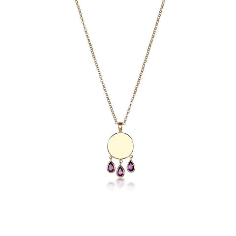 Frida Necklace - Rhodolite/Gold