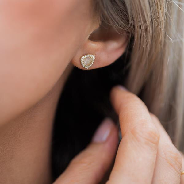 Trielle Mini Studs Aqua