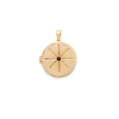 Nova Locket - Black/Gold