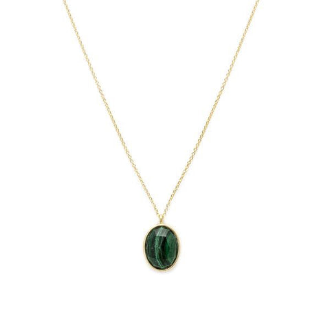 Cameo Necklace - Malachite