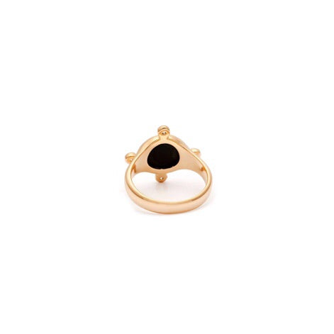Orbit Signet Ring - Black Onyx/Gold