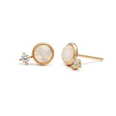 Thea Stud - Moonstone/Gold