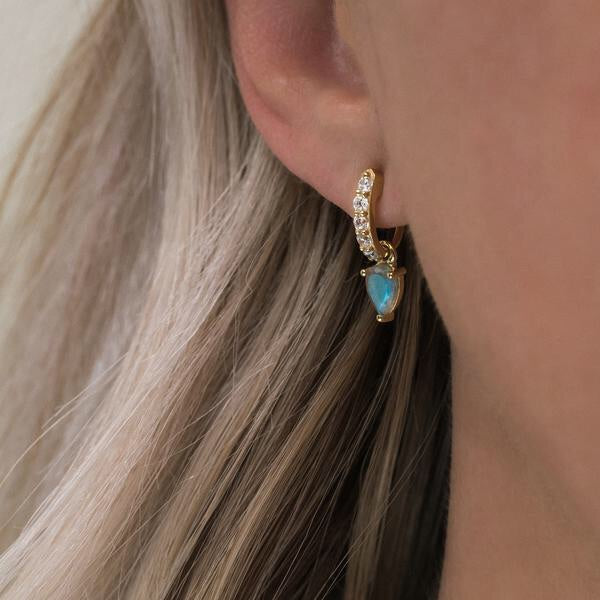 Demi Gem Hoop - Labradorite