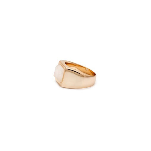 Queen Signet Ring - Moonstone/Gold