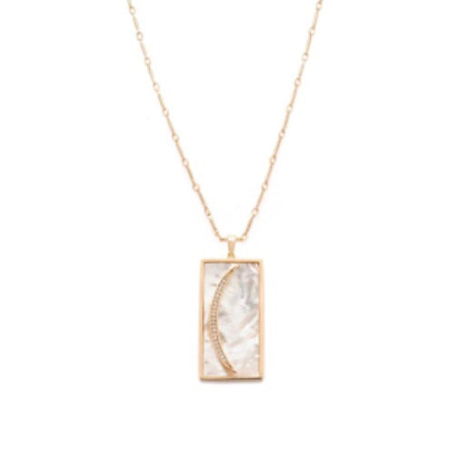 Siren Pendant - Mother of Pearl/Gold