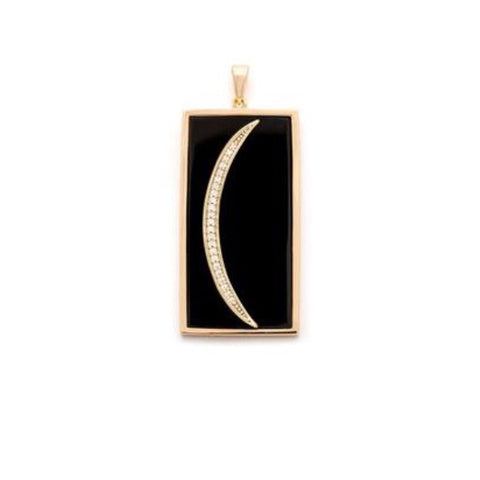 Siren Pendant - Black Onyx/Gold