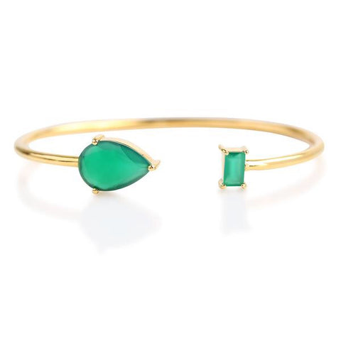 Rae Cuff Green Onyx