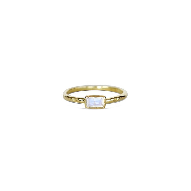Medina Stacking Ring - Moonstone/Gold