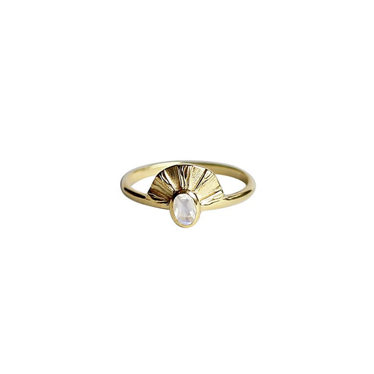 Aten Ring - Moonstone/Gold