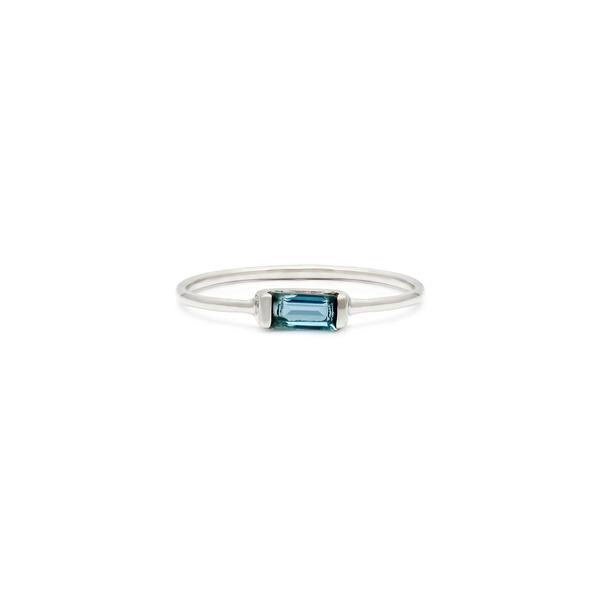Channel Ring Blue Topaz/Silver