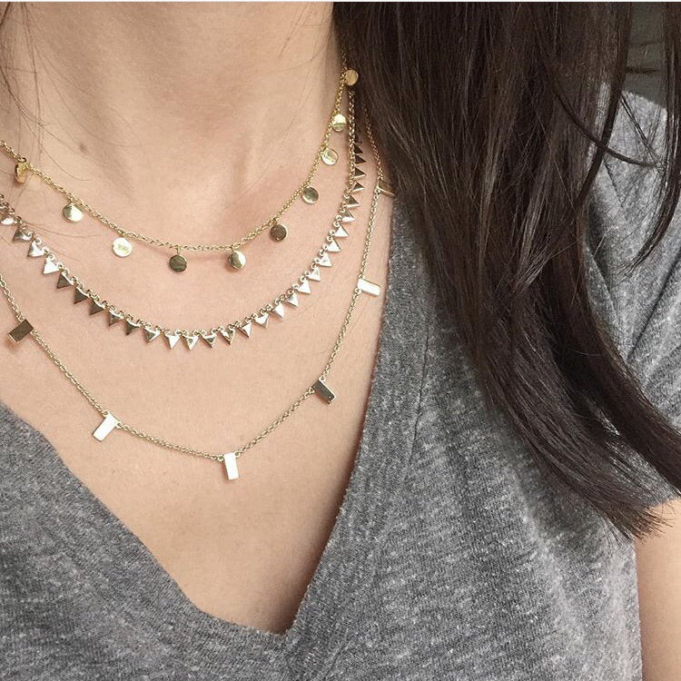 Mini Disc Necklace Gold