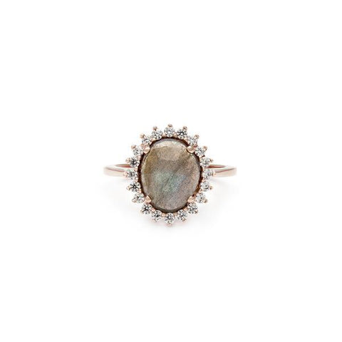 Antiquity Ring - Labradorite/Rosegold