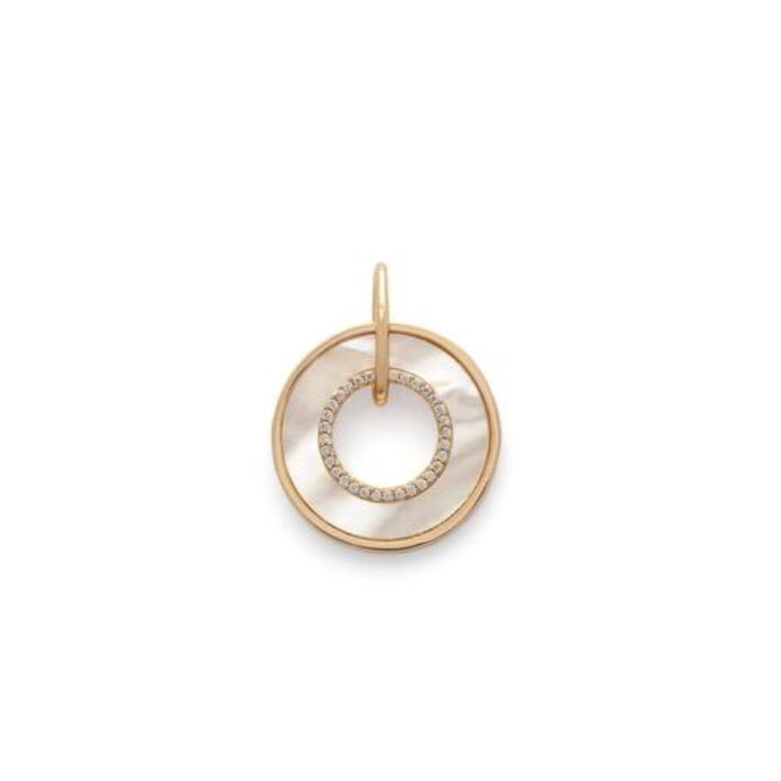 Rune Pendant - Mother of Pearl/Gold