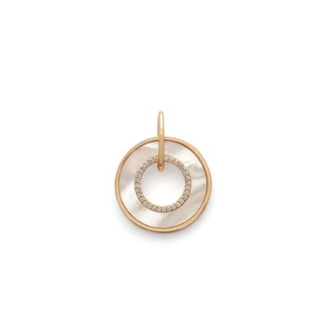 Rune Pendant - Mother of Pearl/Gold