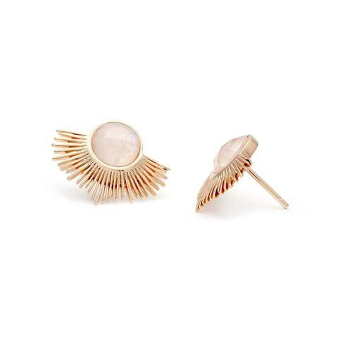 Pegasus Studs - Moonstone/Gold